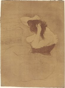 Kvinde, der reder sit hår af Henri de Toulouse Lautrec