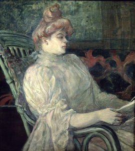 Kvinde læser af Henri de Toulouse Lautrec