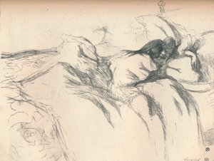 Kvinde vågner op i seng, 1896