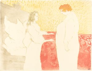 Kvinde i seng, profil (Femme au lit, profil) af Henri de Toulouse Lautrec