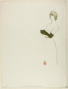 Yvette Guilbert af Henri de Toulouse Lautrec