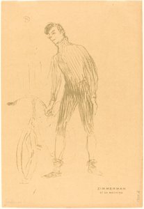 Zimmerman og en maskine (Zimmerman og hans maskine) af Henri de Toulouse Lautrec