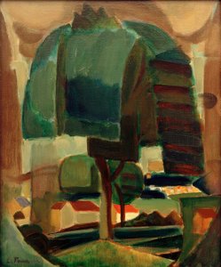 Paysage (landskab) af Henri Victor Gabriel Le Fauconnier