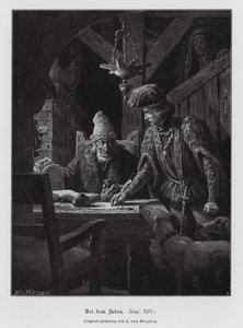 Jødisk pengeudlåner (gravering) af Henri van Muyden