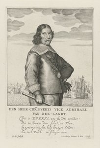 Portræt af Cornelis Evertsen af Henrick Rochuszn van Dagen
