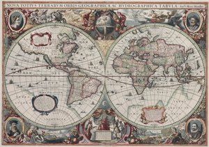 Et nyt kort over hele verden af Henricus Hondius II