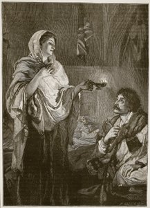 Florence Nightingale på hospitalet i Scutari, illustration fra 