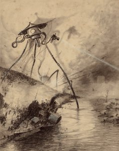 Martian Fighting maskine i Thames Valley