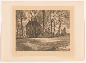 Landhus blandt træerne af Henriëtte de Vries (signed by artist)