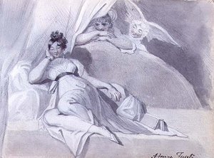 Titanias drøm, ca. 1809-13 (blyant og vask) af Johann Heinrich Füssli