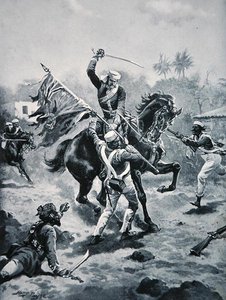 Lt Roberts vandt sit V.C., 2. januar 1858, illustration fra 