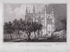 Vestfronten af Selby Church (gravering) af Henry (after) Gastineau