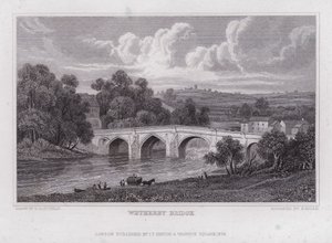 Wetherby Bridge (gravering) af Henry (after) Gastineau
