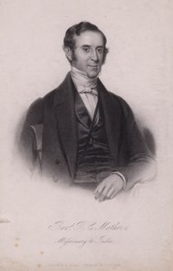 Henry Cotton Mather, engelsk kristen missionær i Indien (gravering) af Henry (after) Room