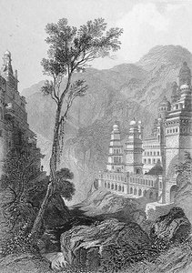 Jain-templer, Muktagerri, graveret af Finden, fra 