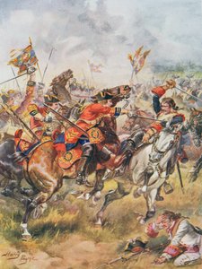 Charge of the Third Dragoons, illustration fra 