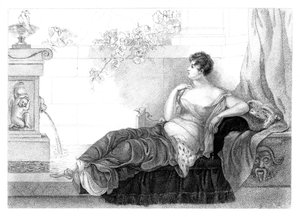 Mary Robinson 1757-1800, engelsk digter og romanforfatter, 1830.