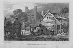 Rochester Castle, Kent (gravering) af Henry Adlard