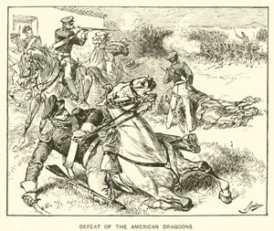 Nederlag for de amerikanske dragoner (litho) af Henry Alexander (after) Ogden