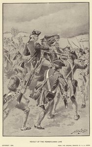 Revolt of the Pennsylvania Line (litho) af Henry Alexander (after) Ogden