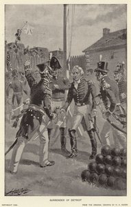 Overgivelse af Detroit (litho) af Henry Alexander (after) Ogden