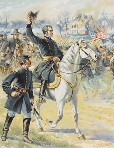 Generalmajor Hooker i slaget ved Chancellorville, Virginia, 3. maj 1863 af Henry Alexander Ogden