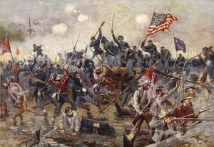 Slaget ved Spotsylvania, 8.-21. maj 1864 (farvelitografi) af Henry Alexander Ogden