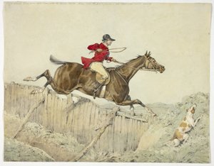 Pink coated rytter af Henry Alken
