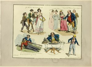 Plade fra illustrationer til populære sange af Henry Alken