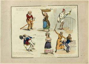Plade fra illustrationer til populære sange af Henry Alken