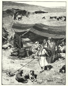 En beduinlejr (litho)