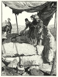 En vinpresse i Libanon (litho)