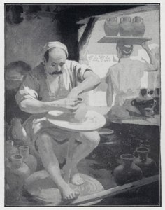 En østlig keramiker (litho) af Henry Andrew Harper