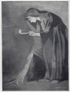 En østlig kvinde søger en tabt mønt (litho) af Henry Andrew Harper