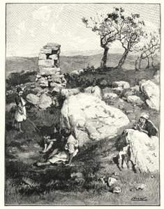 Et gammelt vartegn i Libanon (litho) af Henry Andrew Harper