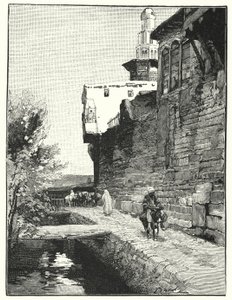 Damaskus bymur (litho)