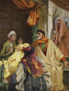 I basarerne i Damaskus (farve litho)