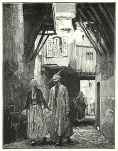 Gade i Damaskus (litho)