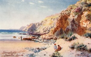 Saunton Sands, Barnstaple (farvelitografi)