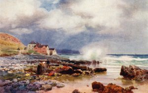 The Beach, Westward Ho! (farvelitografi) af Henry B. (after) Wimbush