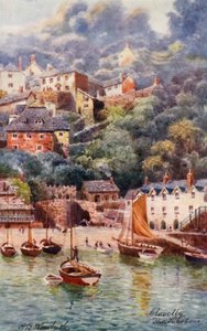 The Harbour, Clovelly (farvelitografi)