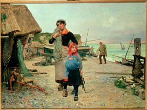 Fiskere vender tilbage med deres net, 1882