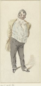 Karikatur af en stående herre af Henry Bonaventure Monnier