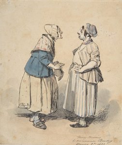 De to sladdere Les Deux Commères, 1832.
