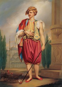 Portræt af Thomas Hope 1769–1831 i tyrkisk kostume efter William Beechey, begyndelsen af det 19.