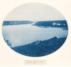 Croix-flodens udmunding, fra serien Upper Mississippi River, Views, Volume I af Henry Bosse