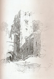 Crookston Castle, nær Paisley, 1840