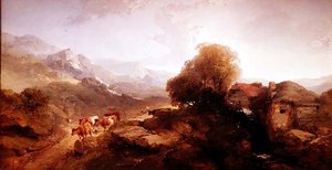 walisisk landskab af Henry Bright