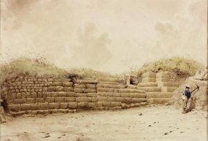 Housesteads, ca. 1848 (blyant og akvarel på papir)