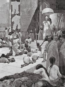 Ashur-nasir-pal og hans krigsfanger (litografi) af Henry Charles Seppings Wright